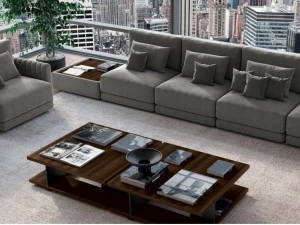 Febal Casa Низкий столик из фанерованной древесины с журнальной полкой