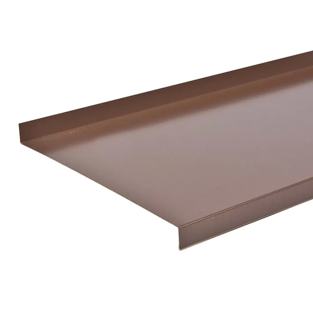 ИНТЕРПРОФИЛЬ | Коричневый оконный отлив 200 мм с антикоррозийной защитой 17880681 STLM-0008915