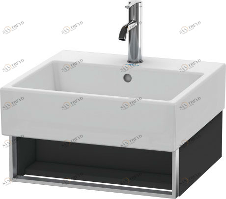 VA602404949 Тумбочка подвесная Vero Air #VA6024 484 x 431 мм Графит матовый, декор Duravit