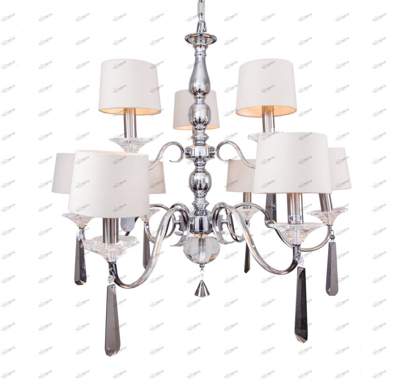 Люстра Nickel and Black Crystal хром 5378 PUSHA ДИЗАЙНЕРСКИЕ, PUSHA 061530 Хром 