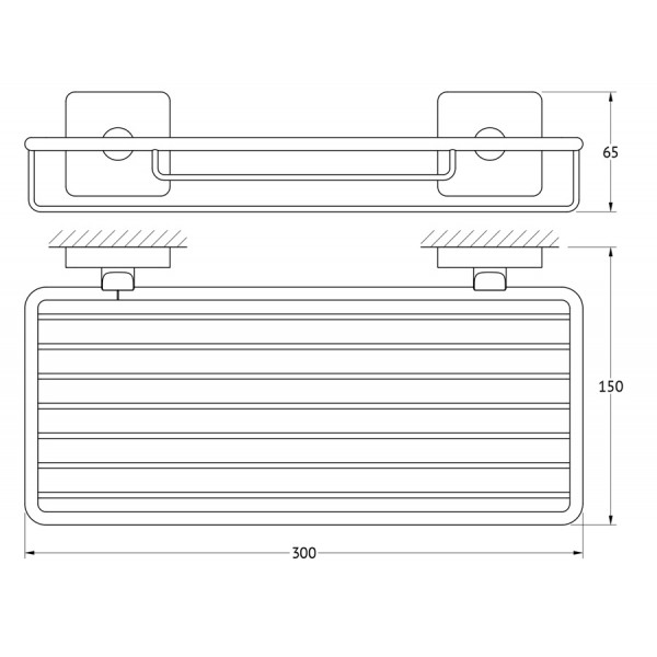 Полочка-решетка 30 см Ellux AVANTGARDE AVA 014 sun-id-562048 - Вид №1