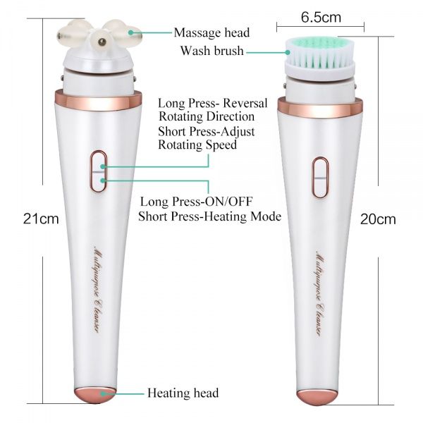 37409 Массажная щетка для очистки лица с подогревом Exfoliante Beauty Star  - Вид №2