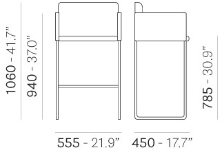 Pedrali Высокий табурет с подлокотниками Box 747 - Вид №2