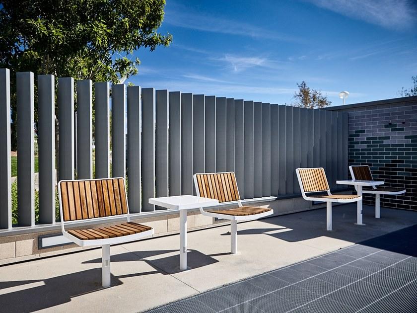 VESTRE Квадратный стол для общественных мест из стали с порошковым покрытием Berlin sun-id-1468226 - Вид №3