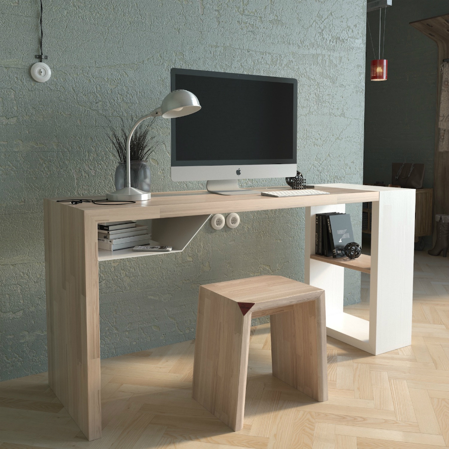 Стол рабочий EcoComb-5, белая эмаль BraginDesign BR0290Б - Вид №1