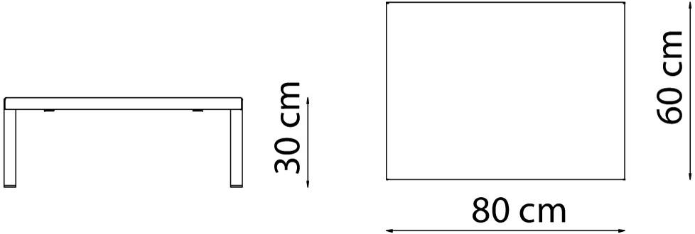 Vermobil Низкий штабелируемый металлический садовый столик Quatris Qt6060l - qt8060l - Вид №3