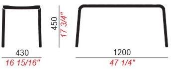 COLOS Скамья из листового металла без спинки Stecca sun-id-1459108 - Вид №3