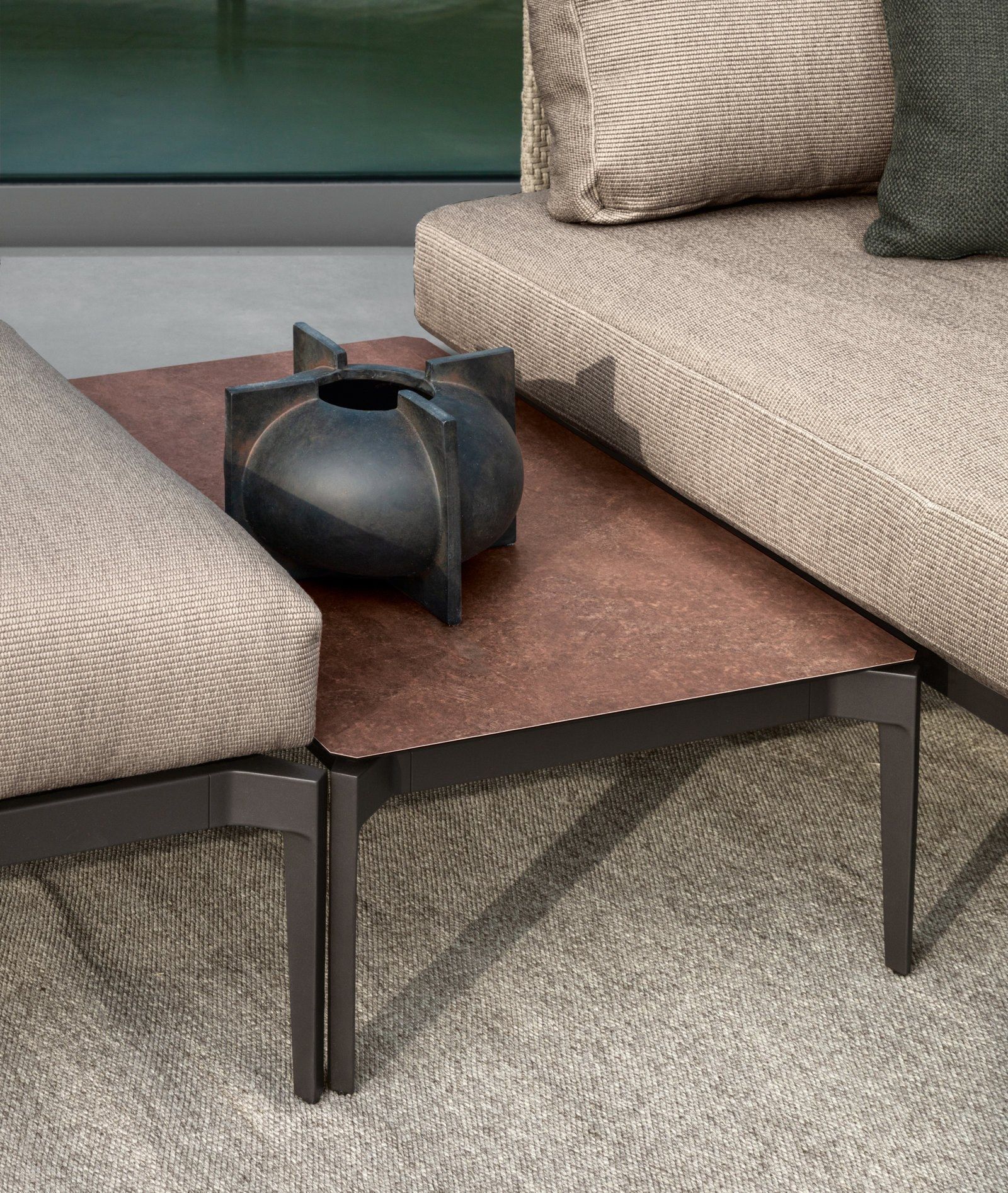 Угловой тканевый садовый диван с полуостровом Talenti Leaf ARCH-00080079 - Вид №9