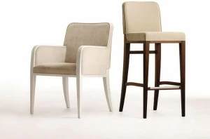 Martini Interiors Высокий кожаный табурет со спинкой Natalie