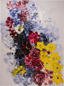 Картина на холсте 90х120 см "Красочные розы" EVENHOME КАРТИНЫ МАСЛОМ 130006 Бежевый;красный;синий;разноцветный