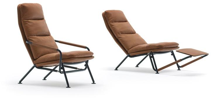 prostoria Откидывающееся кожаное кресло с подставкой для ног sun-id-1413299 - Вид №2