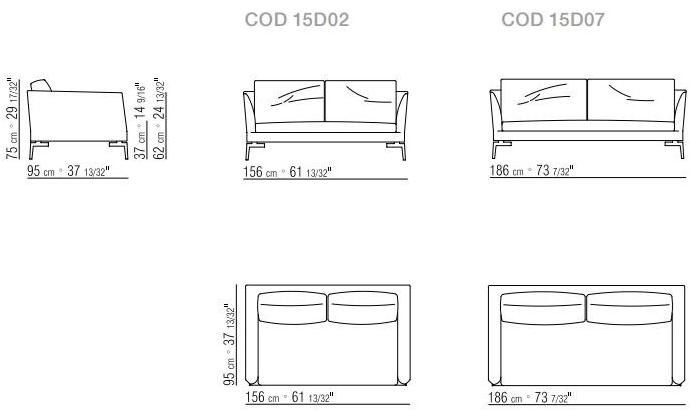 Flexform 2-х местный кожаный диван Feel good sun-id-1358442 - Вид №1