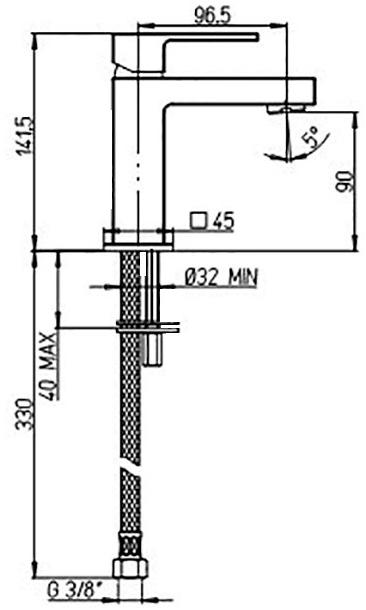 Paini Dax 84CR205RSKM смеситель для раковины  - Вид №3