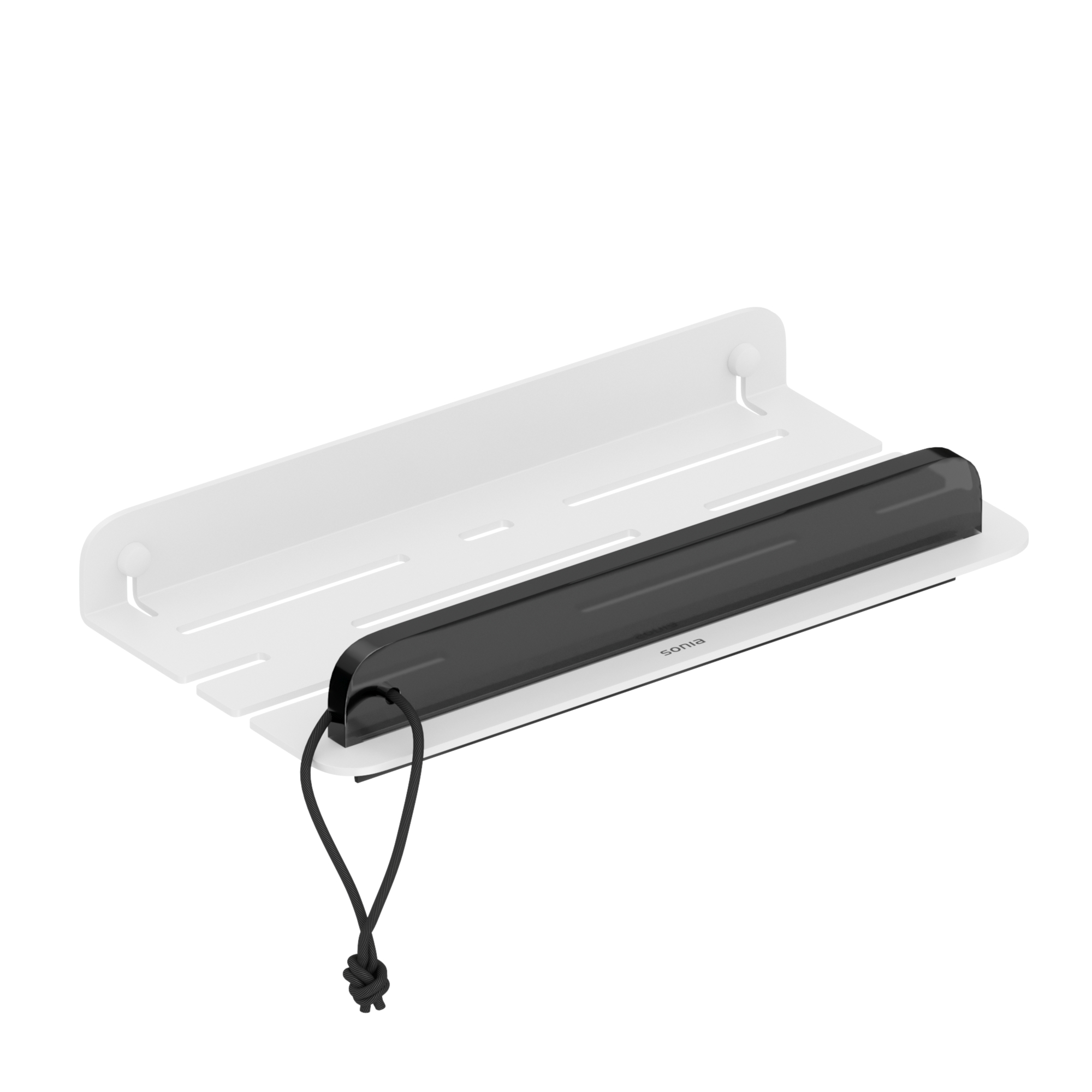 185573 Полка для душа и стеклоочиститель 30 см цвет Серый Sonia QUICK Испания