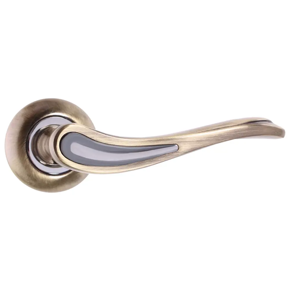 Ручка дверная на розетке Palladium «Sofia» AB/CP, ЦАМ, цвет античная бронза/хром STLM-2099573