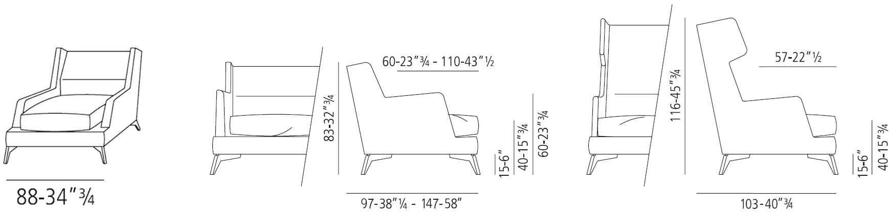 Vibieffe Кресло из ткани или кожи с подлокотниками 680 class sun-id-1495056 - Вид №5