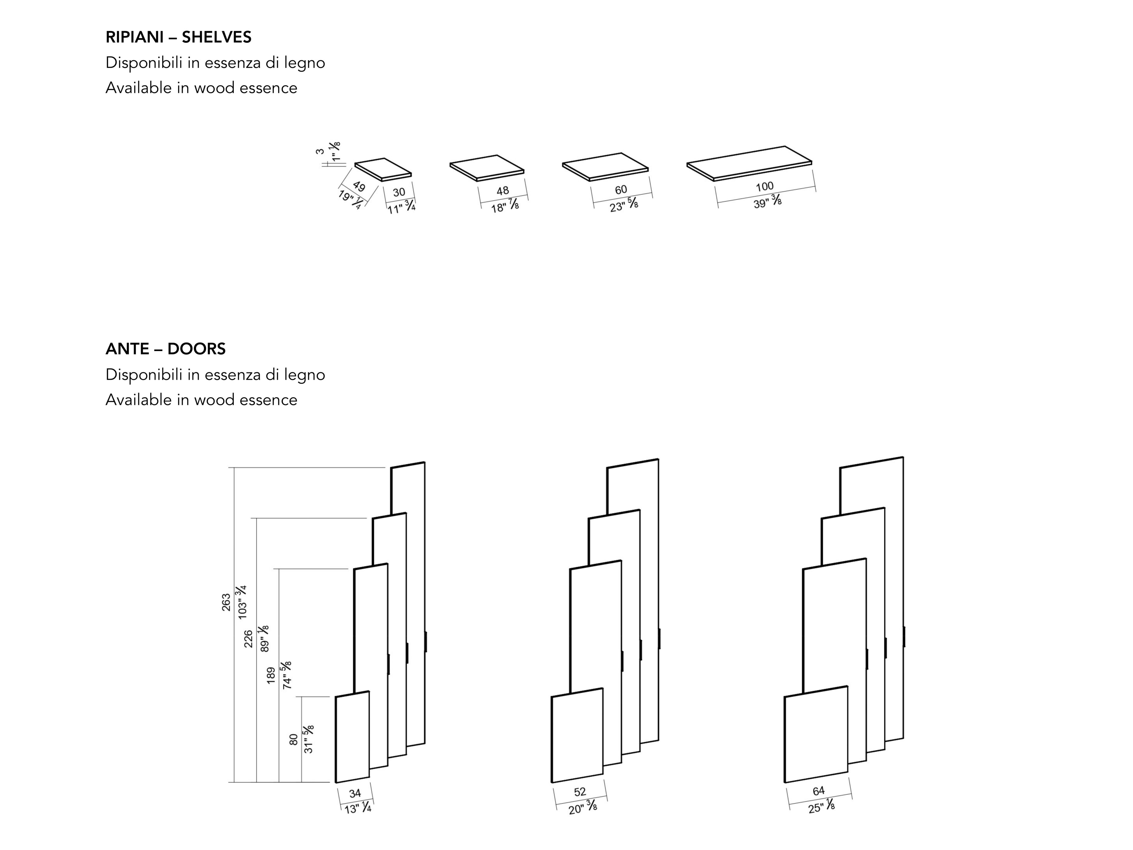 Деревянный модульный дневной офисный книжный шкаф i 4 Mariani MOOD SYSTEM ARCH-00121669 - Вид №7