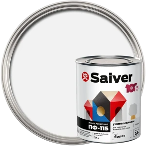 Эмаль ПФ-115 Saiver Lux глянцевая цвет белый 0.8 кг 83402334 STLM-2001819