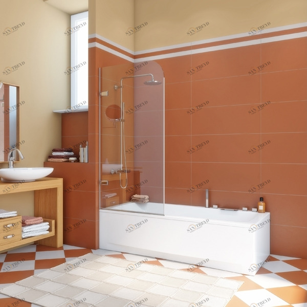 90X160GV861B Душевое ограждения на борт вынны GUTEWETTER Германия Trend