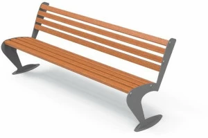 City Design Деревянная скамейка со спинкой Albatros Albatros - sw, swb