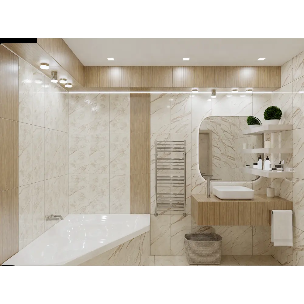 Azori Forest Lucido Flow: настенная плитка с бежевым мраморным эффектом 87112446 STLM-0073394 - Вид №10