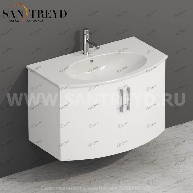 MDMA80Y065 Тумба с двумя створками 78 см белая Globo 4ALL Италия Ceramica Globo