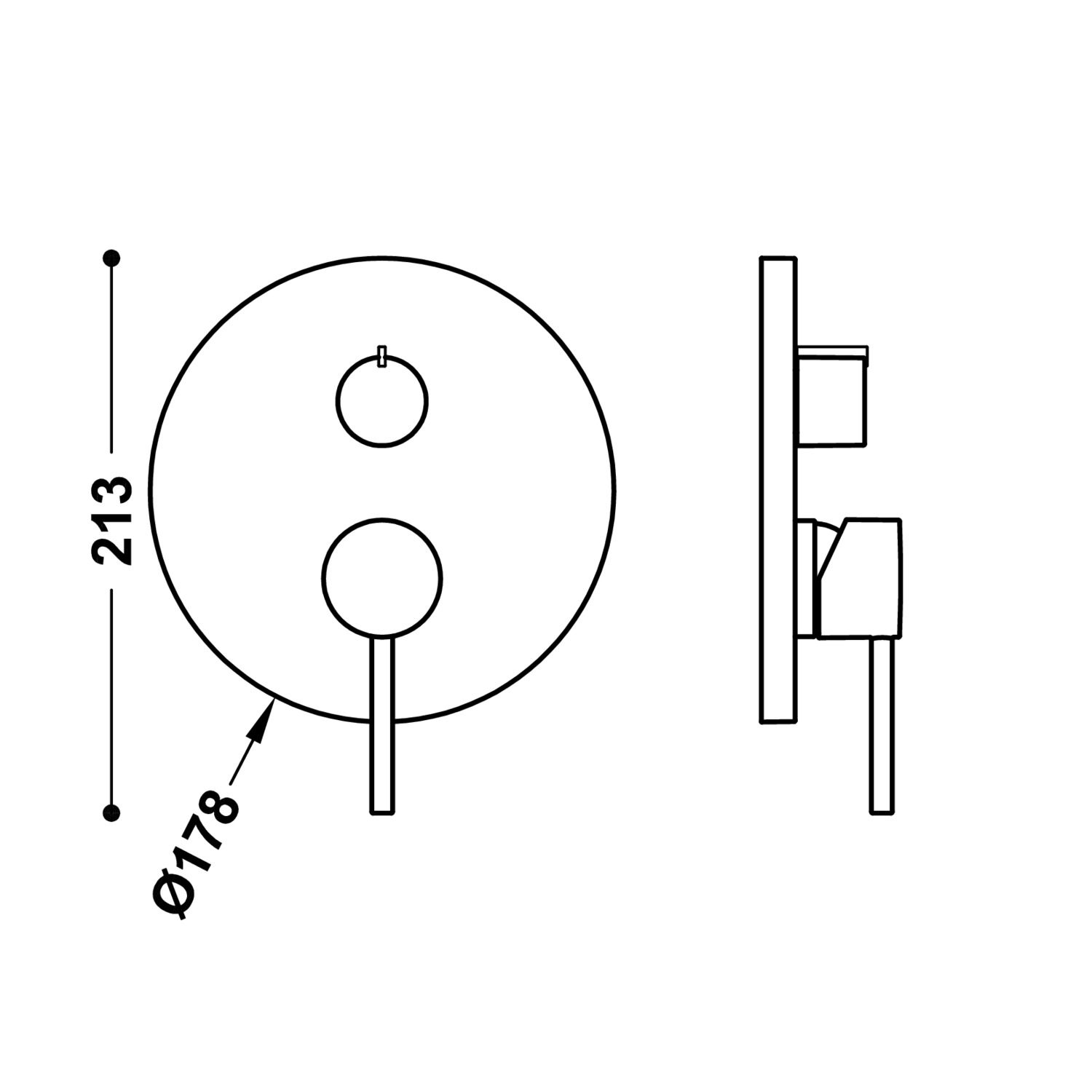 Видимая часть RAPID-BOX для скрытого 2-ходового Rapid-box-26228110 TRES  - Вид №1