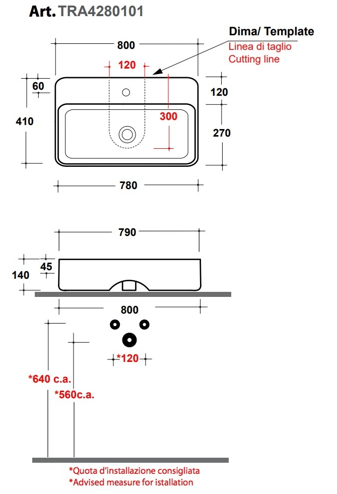 Накладная раковина на столешницу  овальная Olympia Ceramica Tratto sun-id-1481789 - Вид №6