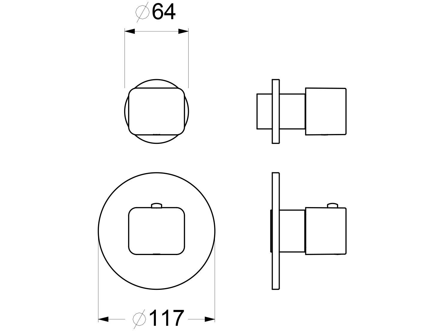 Термостатический смеситель для душа GUGLIELMI RUBINETTERIE GZero ARCH-00149854 - Вид №4