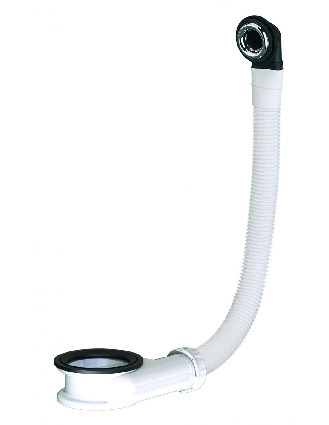 596000 000 05  Полный перелив для умывальника, крышка Д. 24 мм, полипропилен, хром. Valentin Хром 