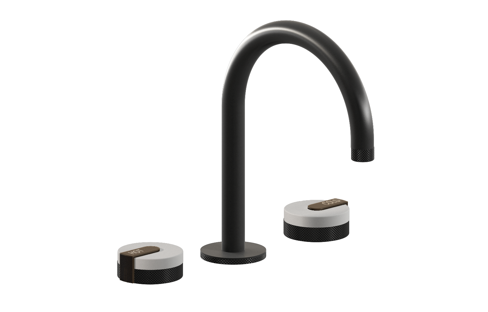 E-11512-R1WT-L1OB-BK Смеситель для умывальника на 3 отвертия GRAFF MOD+