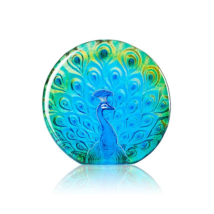34160 Скульптура "Павлин", голубая/зелёная, 145/145 мм. Maleras 