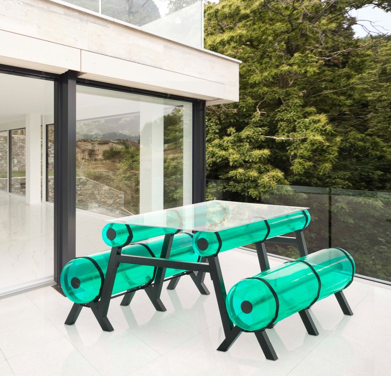 MOJOW ZIBA стол 1м50 Зеленый TZCN1503VC - Вид №1