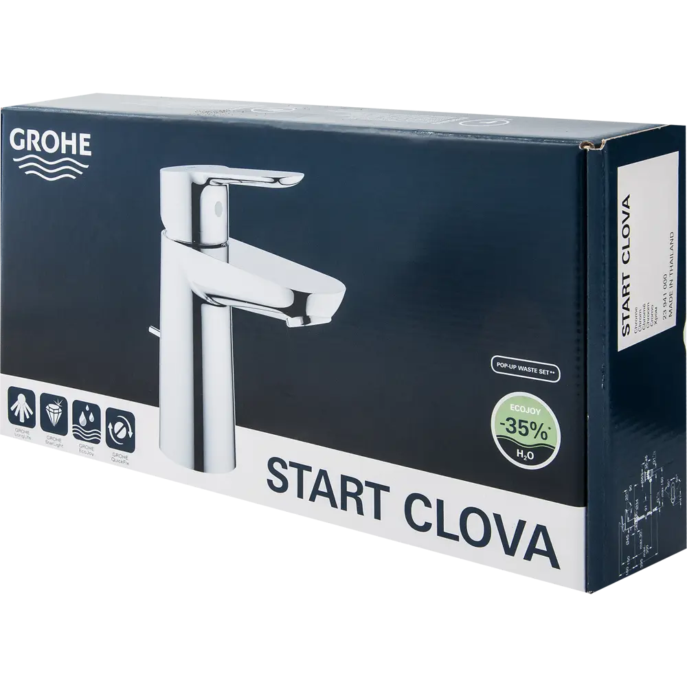 Смеситель для раковины Grohe Startclova M однорычажный цвет хром 82312202 STLM-2163276 - Вид №16
