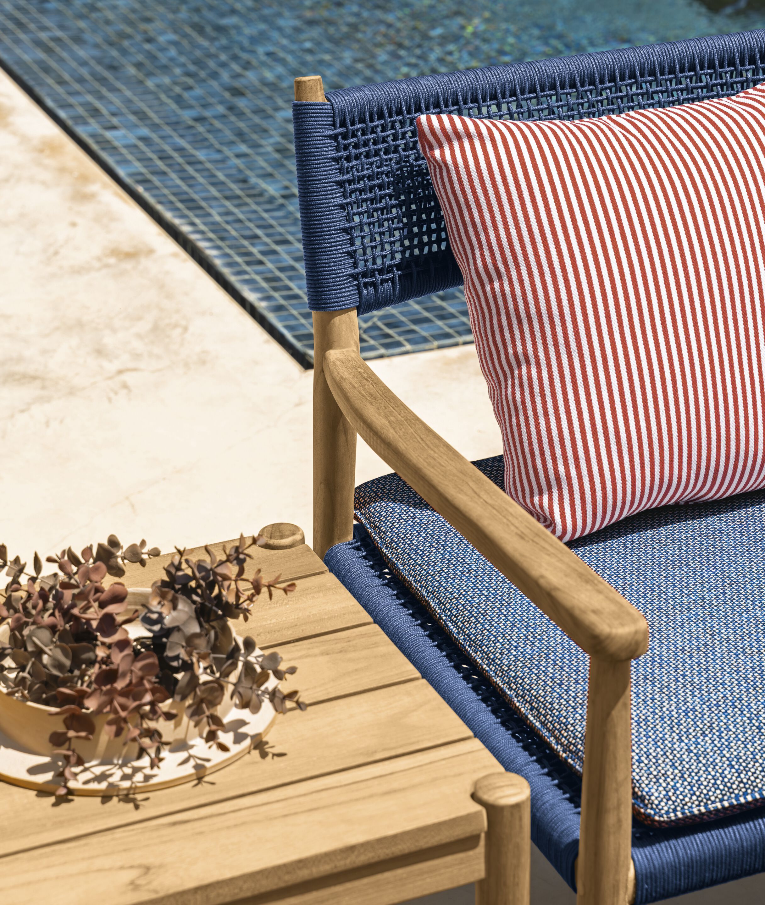 Садовое кресло из тикового дерева с подлокотниками Talenti водолазка ARCH-00074615 - Вид №6