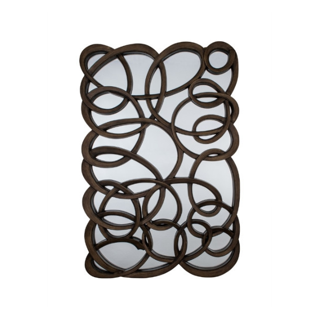 Зеркальное панно декоративное в черной раме Dark Bronze от RVAstley RVASTLEY ДИЗАЙНЕРСКИЕ 062563 Бронза  - Вид №1