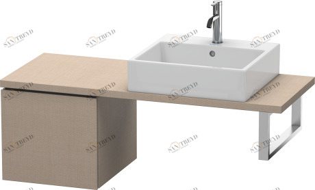 LC582107575 Шкафчик для компактной консоли L-Cube #LC5821 420 x 477 мм Лен, декор Duravit