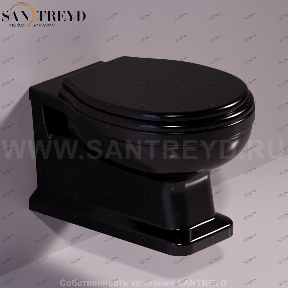 LO918NERO Подвесной унитаз настенный Черный Simas Londra Италия