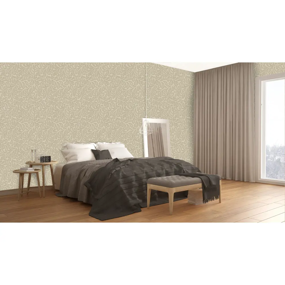 Обои флизелиновые Ornamy Орнелла серые 1.06 м 1091-01 STLM-2128219 - Вид №2