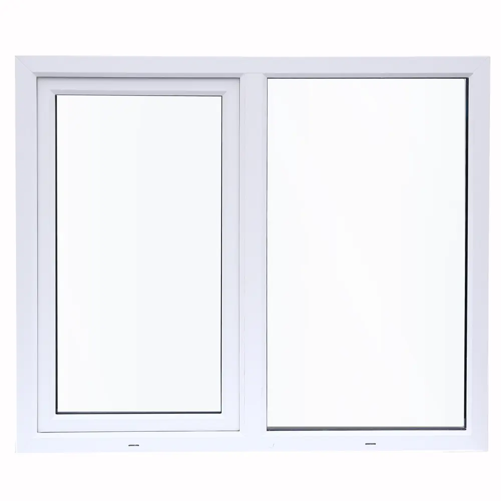 Окно пластиковое ПВХ VEKA двустворчатое 1160x1200 мм (ВхШ) однокамерный стеклопакет белый/белый STLM-2077823 - Вид №4