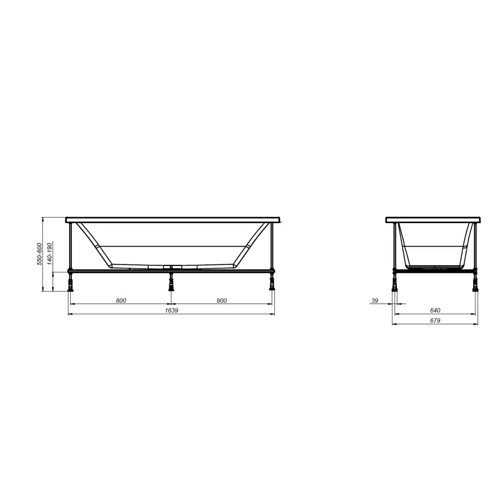 AM.PM Flash — прямоугольная акриловая ванна с анатомической спинкой 89407327 STLM-1568608 - Вид №9