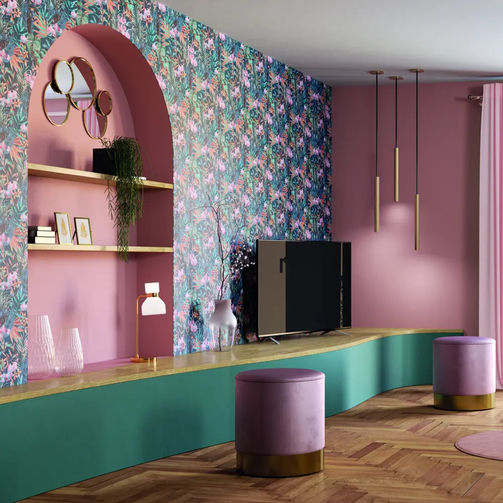 Настенная полка Spaceo Bistro розовая 80×23.5 см 82877537 STLM-0037381 - Вид №8