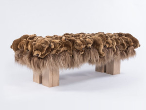 Мягкая скамейка из полиэстера