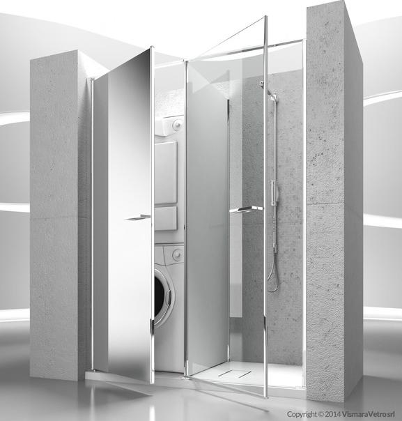 VISMARAVETRO Душевая ниша с отсеком для хранения Twin sun-id-1401293 - Вид №1
