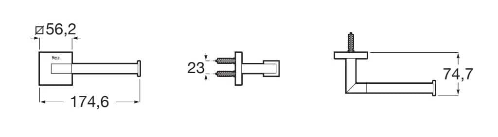Металлический держатель рулона Roca Hotels ARCH-00067674 - Вид №2