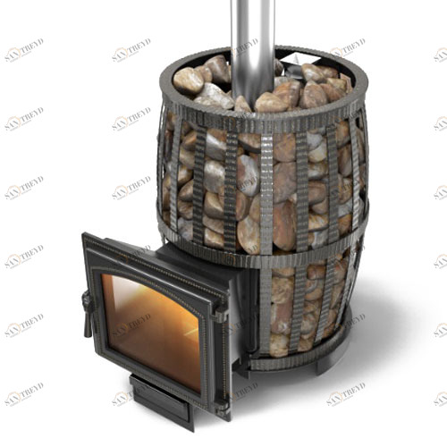 Банная печь Везувий Легенда Русский пар Ковка 18 (240) с закрытой каменкой 5340