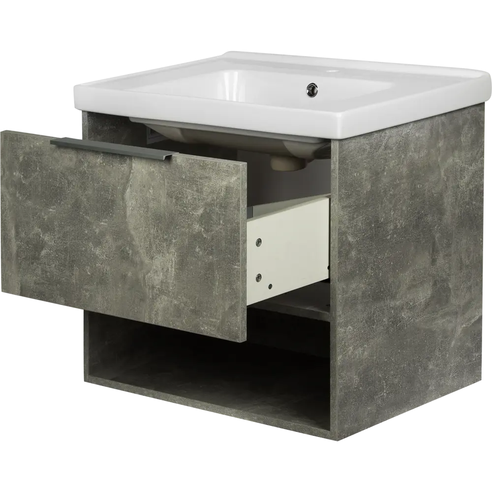 Тумба под раковину универсальная «Дана» 70 см, цвет серый цемент SANFLOR STLM-2063839 - Вид №2