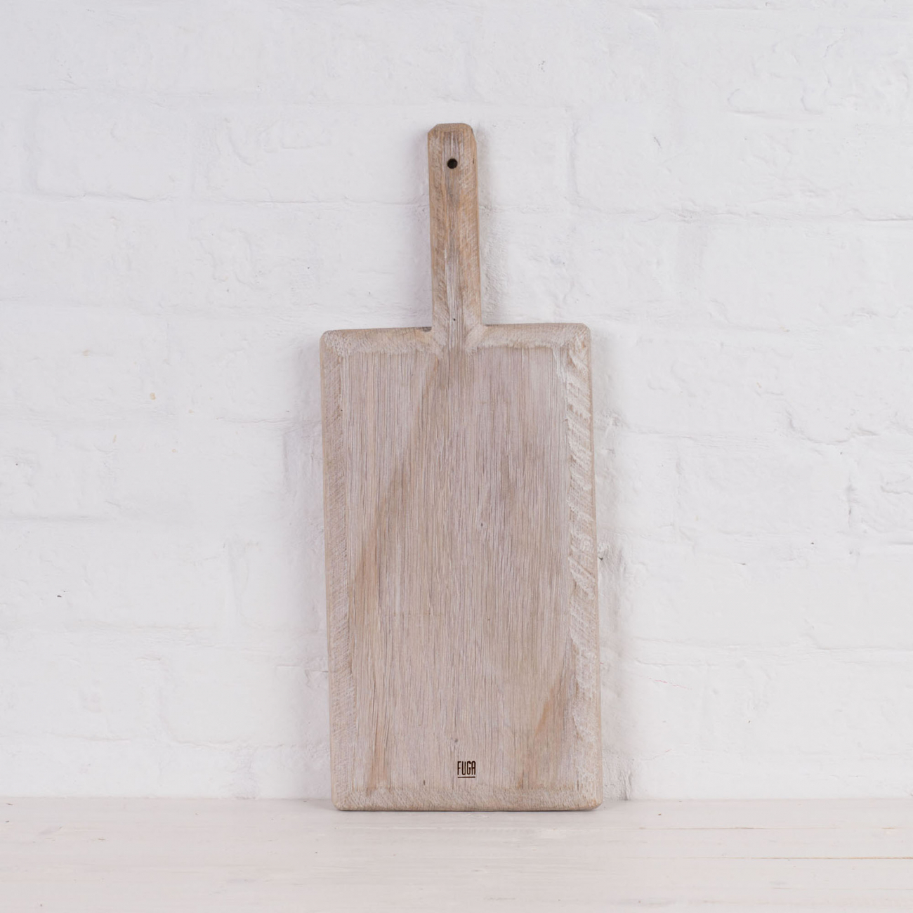 Разделочная доска деревянная прямоугольная 48 см с длинной ручкой FUGA ДОСКИ РАЗДЕЛОЧНЫЕ 123540 Белый  - Вид №1