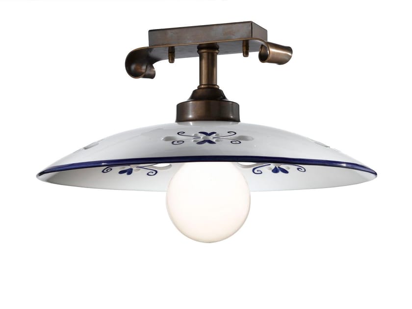 Латунный светодиодный потолочный светильник с керамическим диффузором Cremasco Illuminazione Венецианская традиция ARCH-00002274