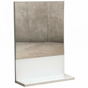 Зеркало с полкой прямоугольное белое "Нит" GRAUM ДИЗАЙНЕРСКИЕ 304095 Белый